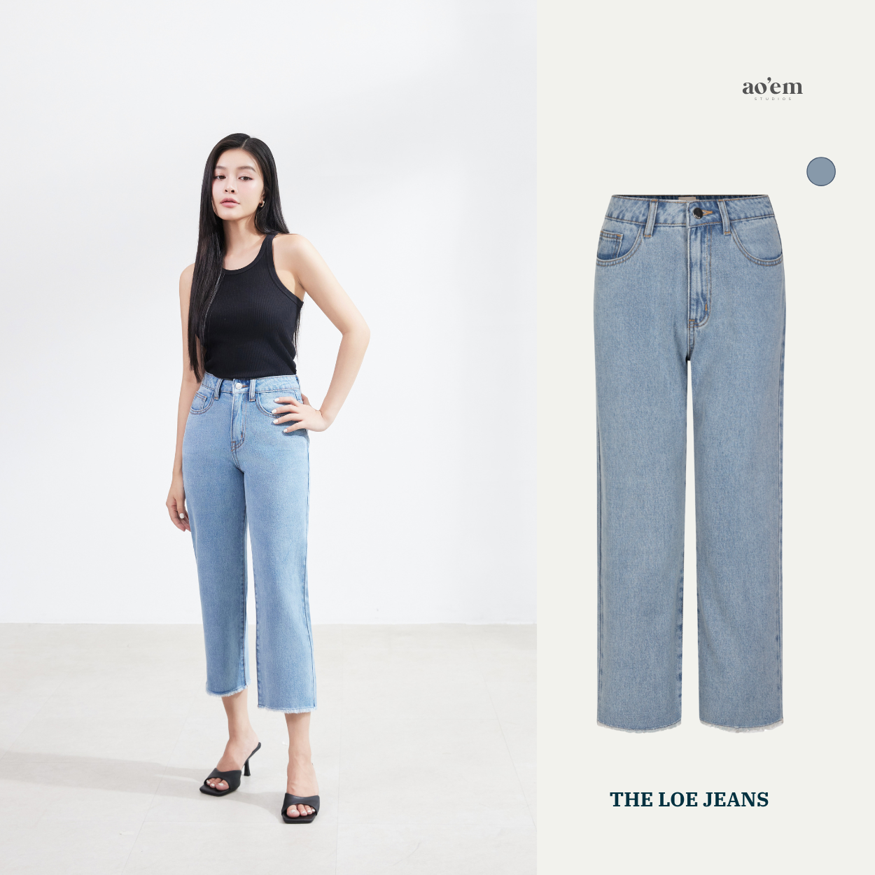  AO'EM STUDIOS | THE LUNG JEANS - QUẦN JEANS LỬNG THỜI THƯỢNG 