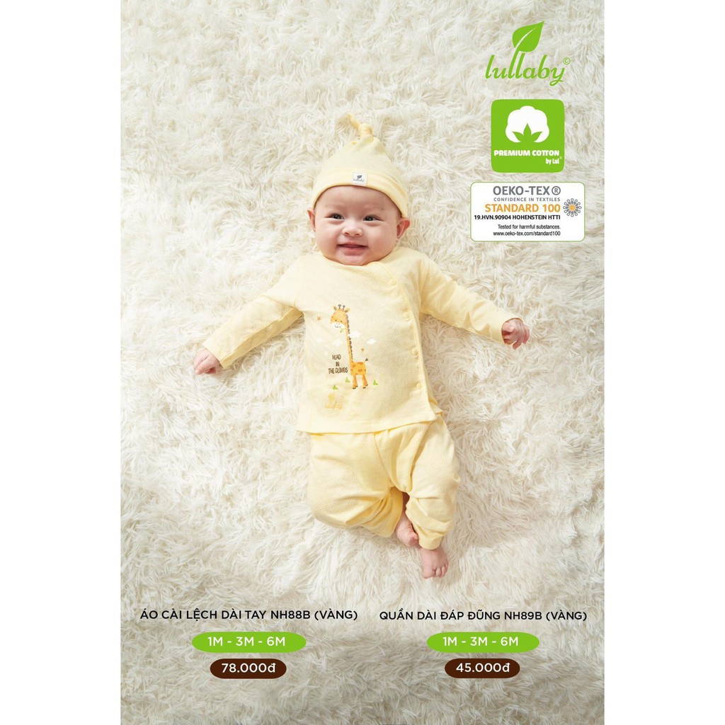 Lullaby - Bồ Quần Áo Dài Tay Cài Lệch - Chất liệu thoáng mát - Sản phẩm an toàn tuyệt đối với Trẻ - Màu sắc tươi mới.