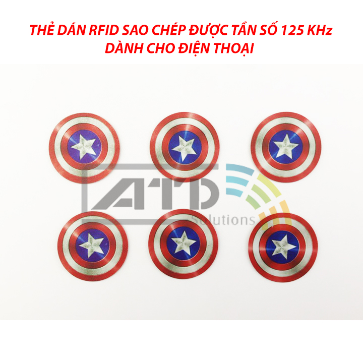 Thẻ từ dán RFID hình 125KHz Sao chép được thẻ từ ra vào, thẻ thang máy có tần số 125KHz - ATDTECH