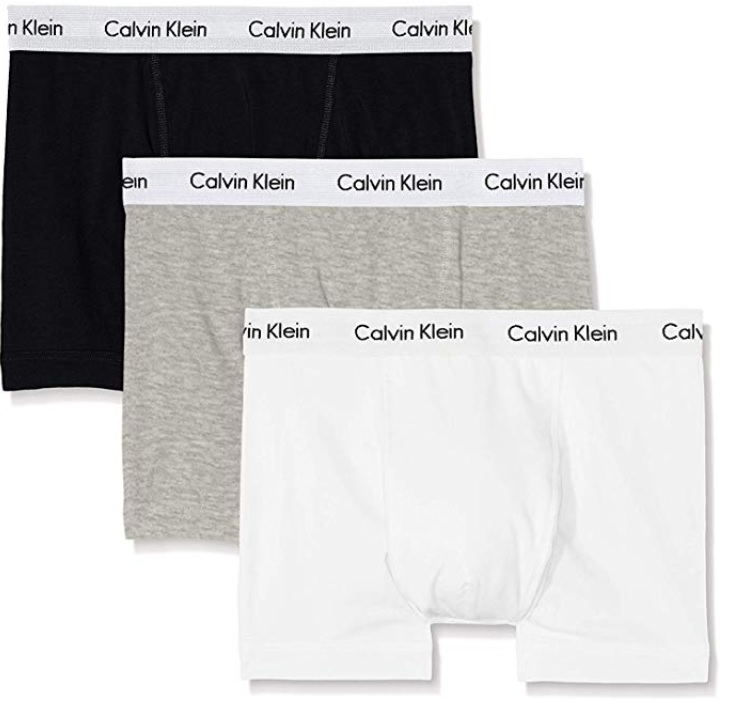 [HCM]Quần lót nam Calvin Klein U2662 cotton trắng xám size lớn XL
