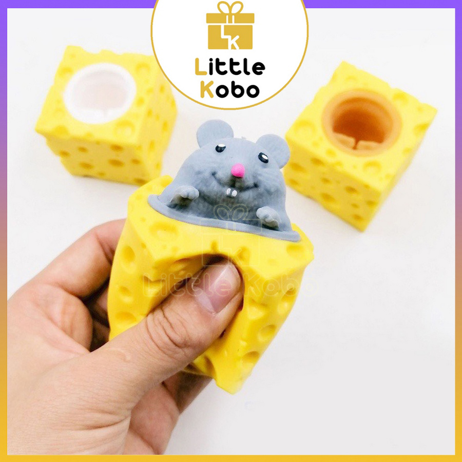 Bóp Phô Mai Chuột Cheese Mouse Trò Chơi Giải Trí Xả Stress Đồ Chơi Trẻ Em Vui Nhộn - Little Kobo