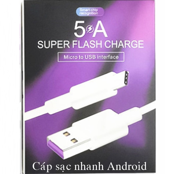 Cáp sạc nhanh 5A dùng cho điện thoại Iphone Android Type-C dài 1.5m