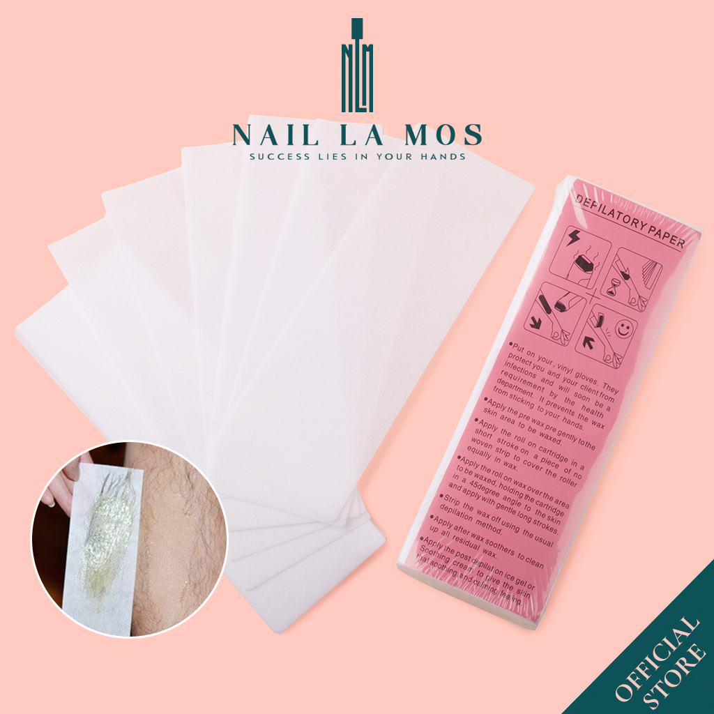  Giấy wax lông 100 tờ loại dày - Vải không dệt wax lông loại dày wax nóng lạnh chuyên dụng 