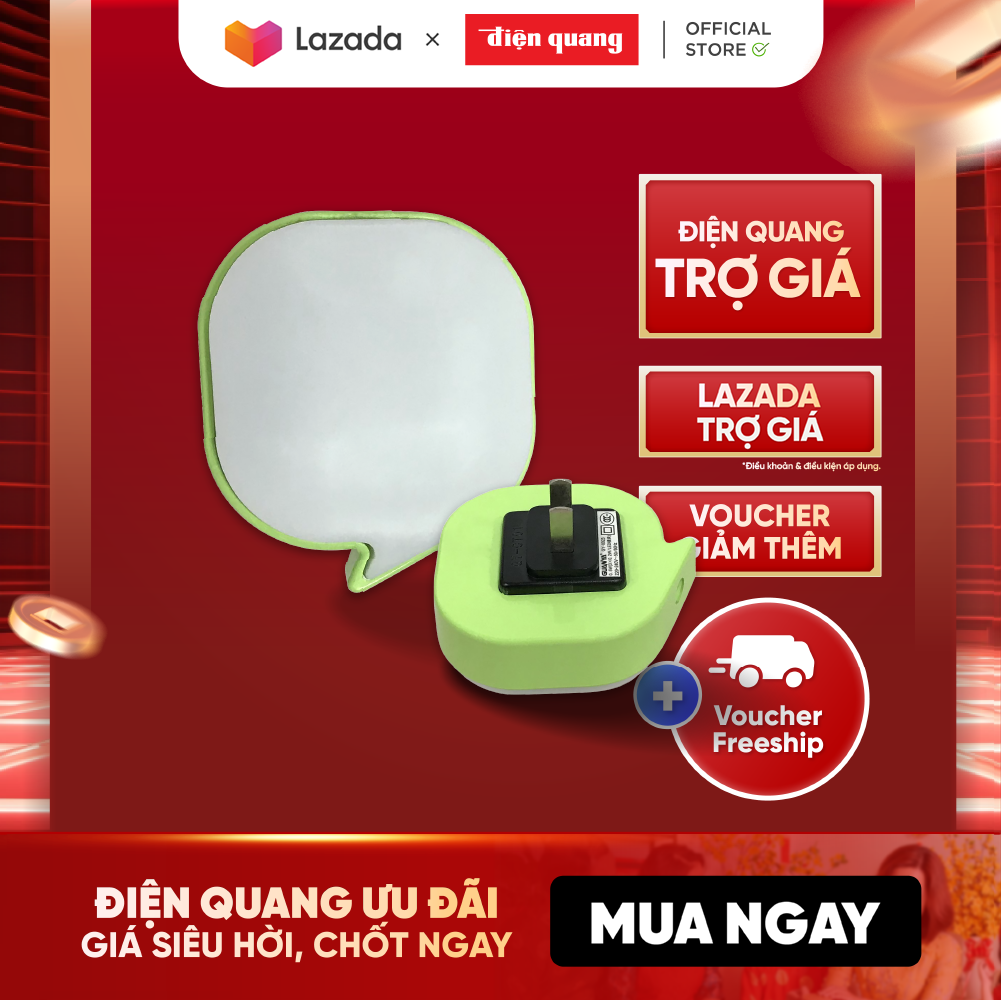 Đèn ngủ cảm biến led điện quang đq lnl09