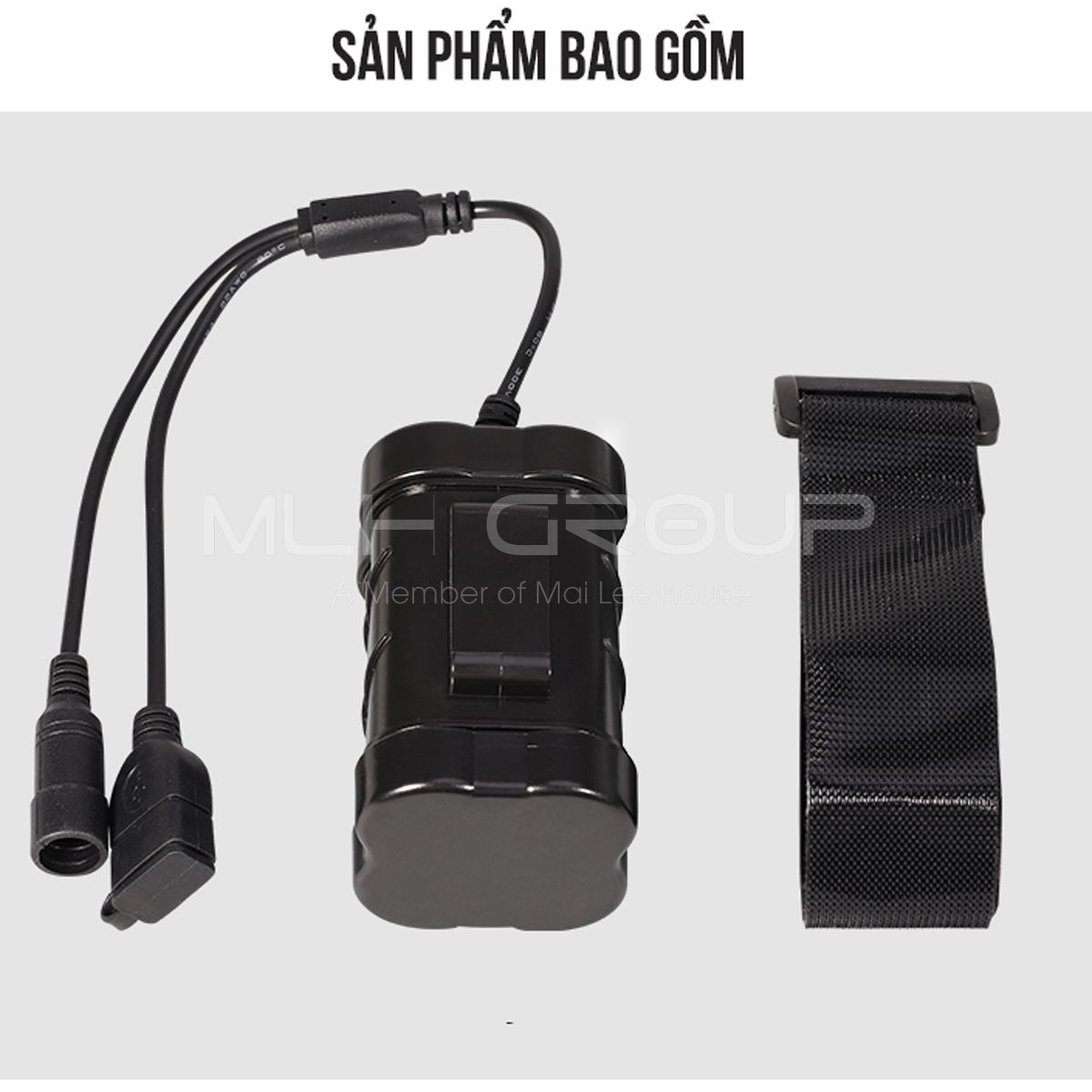 Bộ pin sạc dự phòng cho đèn pha xe đạp 8.4v 13800mah pin Lithium 4x16850 dung lượng lớn gắn khung sườn xe MLH