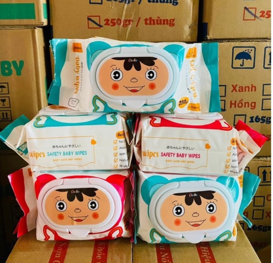 Combo 5 bịch khăn ướt Baby gói lớn mẫu mới