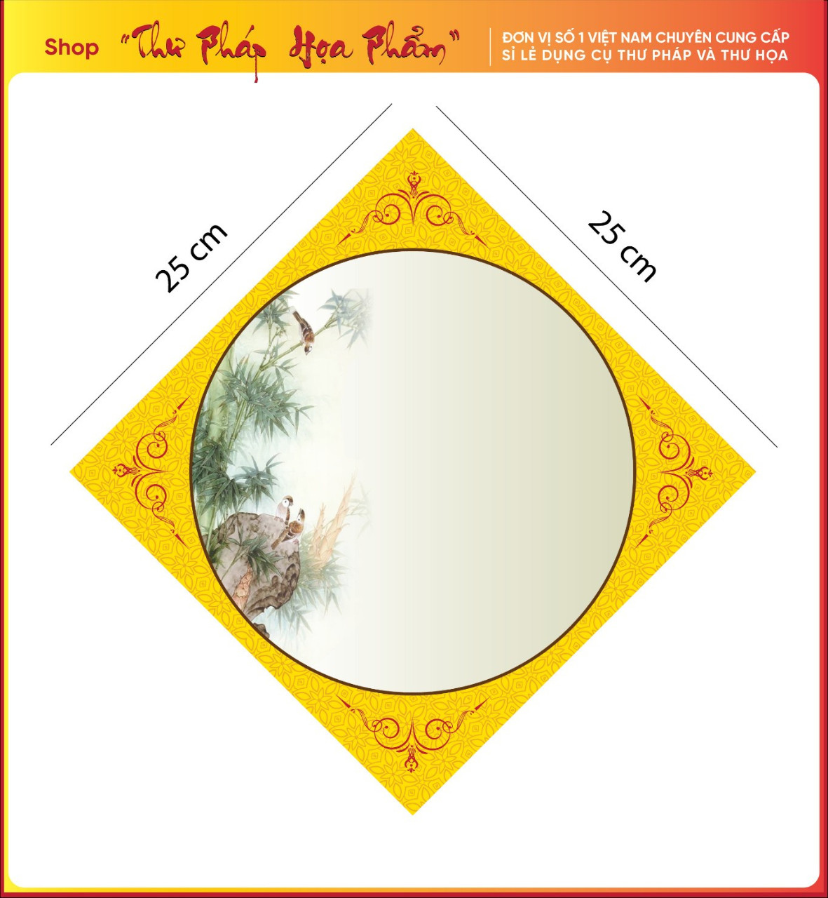 xấp 10 tờ giấy viết thư pháp vuông 25cm x 25cm thư pháp họa phẩm