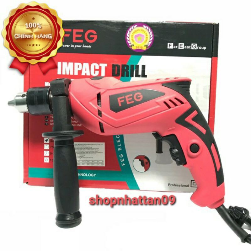 Máy Khoan Tường Khoan Sắt ,Gỗ Bắn Vít Tôn Đa Năng Feg 750W Chính Hãng