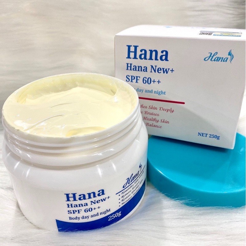 Kem dưỡng trắng body hana new+ spf 60++ 250g