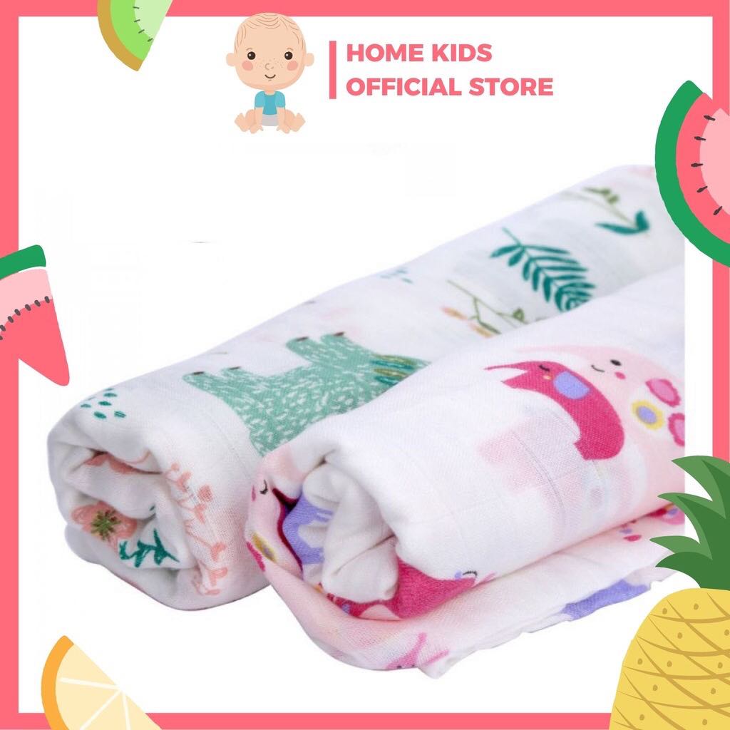 Khăn tắm aden sợi tre, khăn quấn bé 2 lớp 110x120cm