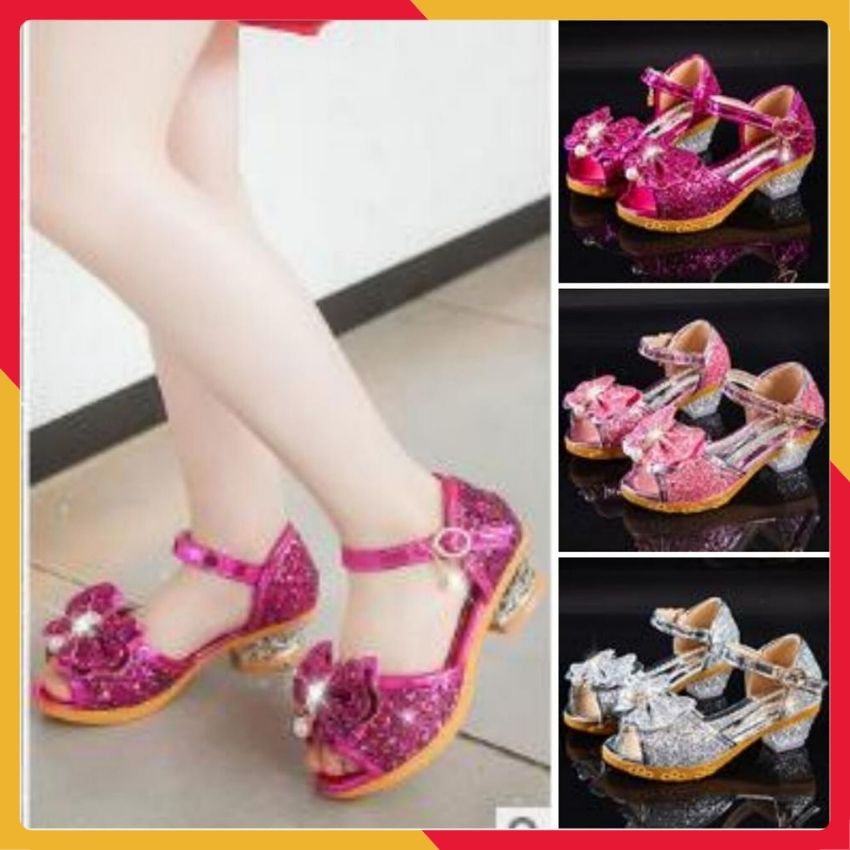Dép Quai Hậu,Giầy Công Chúa Cao Gót Cực Xinh Hàng Cao Cấp Size 26-36