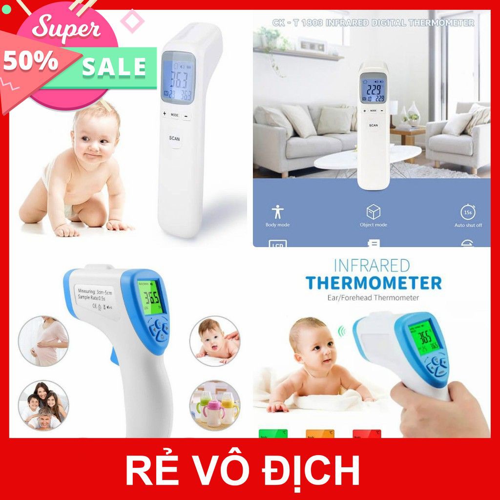 [BÁC SĨ KHUYÊN DÙNG] Nhiệt kế hồng ngoại - Nhiệt Kế Điện Tử Đo Trán Đa Năng Infrared CK-TT1803, công nghệ Nhật Bản độ chính xác cao, đo trong 1 giây- Máy đo nhiệt độ, Máy đo thân nhiệt bảo hành lỗi 1 đổi 1 toàn quốc sale hủy diệt -giảm 50%