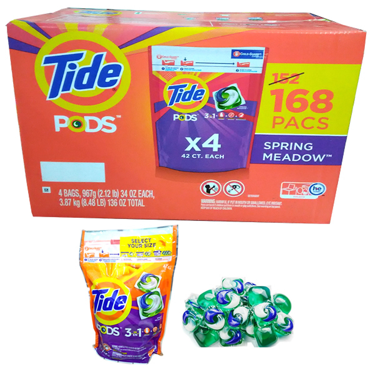 Viên giặt Tide 168 viên