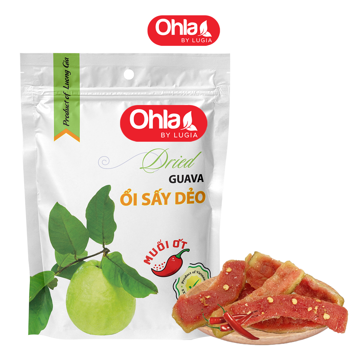 Ổi sấy dẻo muối ớt Ohla túi 100g