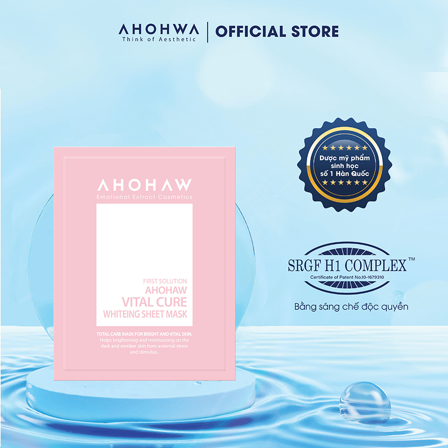 Mặt Nạ Giấy Dưỡng Trắng Ahohwa Vital Cure Whitening Sheet Mask