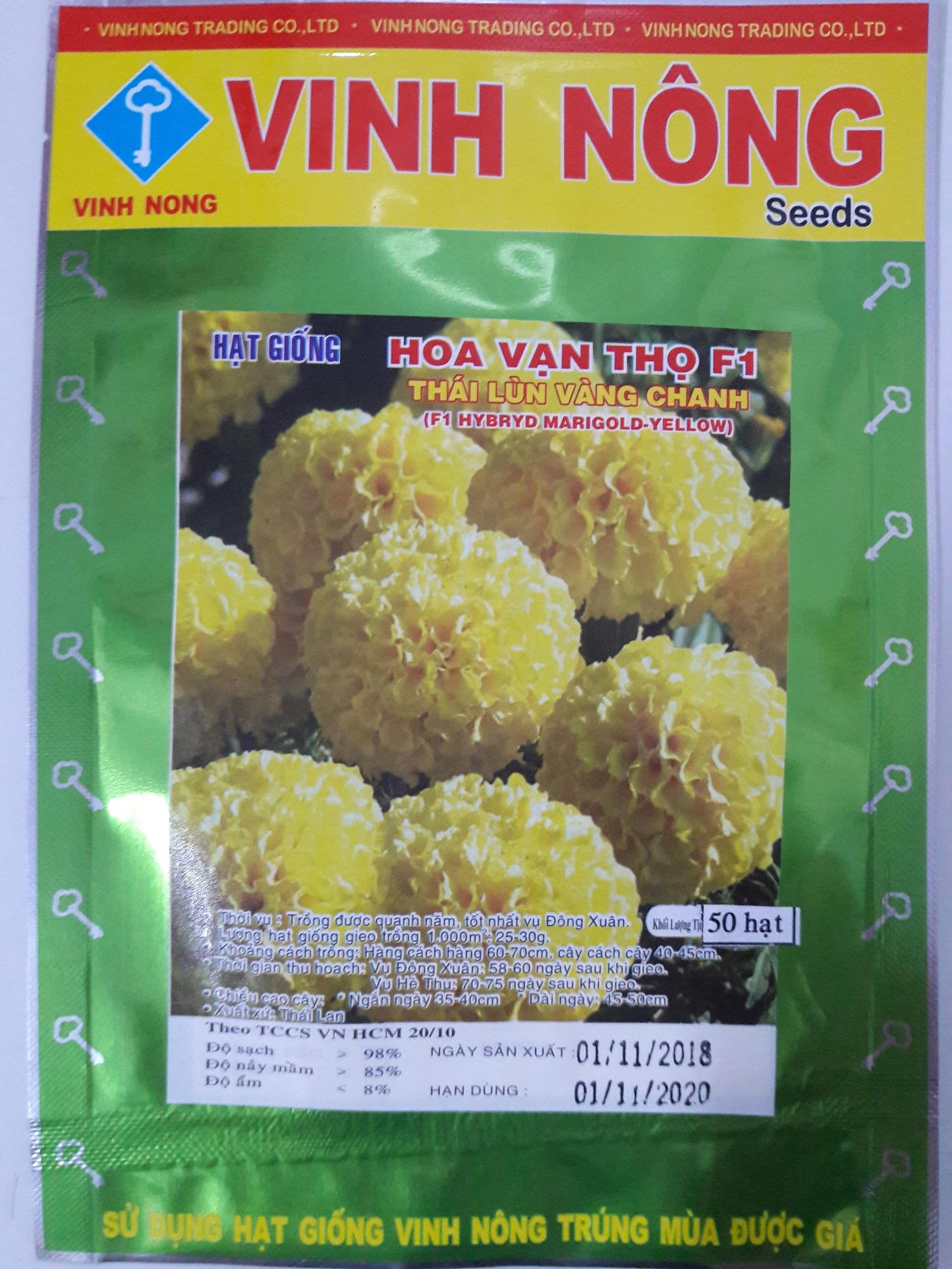 Hạt giống hoa vạn thọ vàng chanh