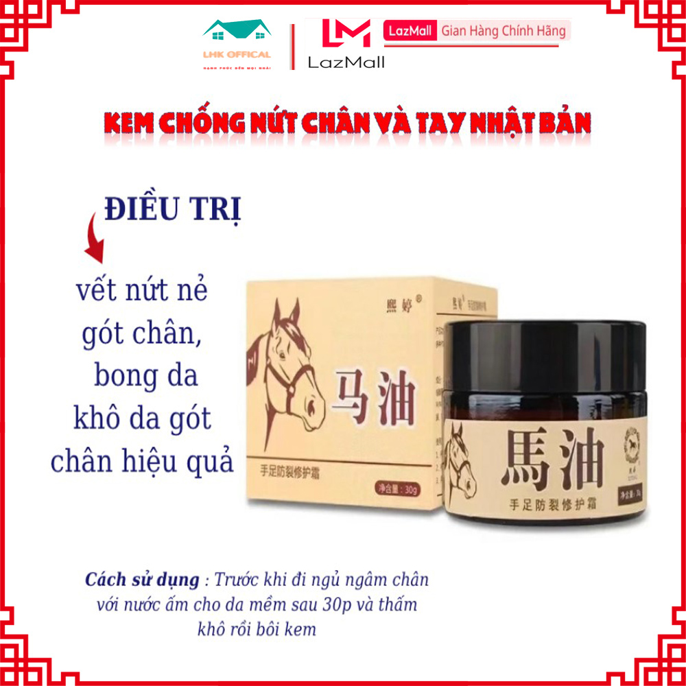 Kem Tinh Dầu Ngựa Bôi Nứt Nẻ Gót Chân Tay Chính Hãng Giúp Da Được Giữ Ẩm