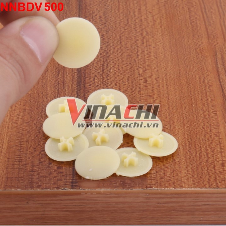 Nút Nhựa Bịt Đầu Vít - Túi 500 Cái - Nút Nhựa Bảo Vệ Đầu Vít Chuyên Dùng Cho Đồ Nội Thất, Nút Nhựa Bịt Đầu Vít Ốc Cam, Ốc Liên Kết