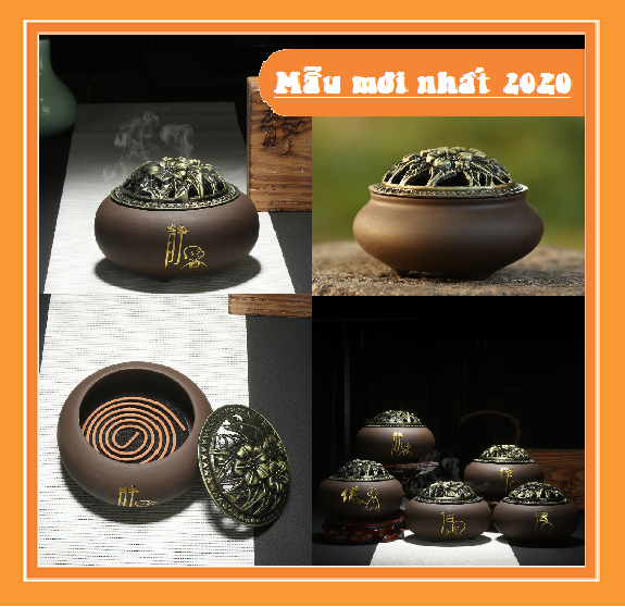 Lư xông trầm gốm