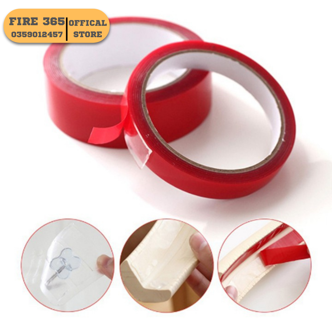 Băng dính 2 mặt 3m khổ dài 3 mét dán thiết bị nhà cửa, ô tô siêu dính loại 2cm x 3 mét