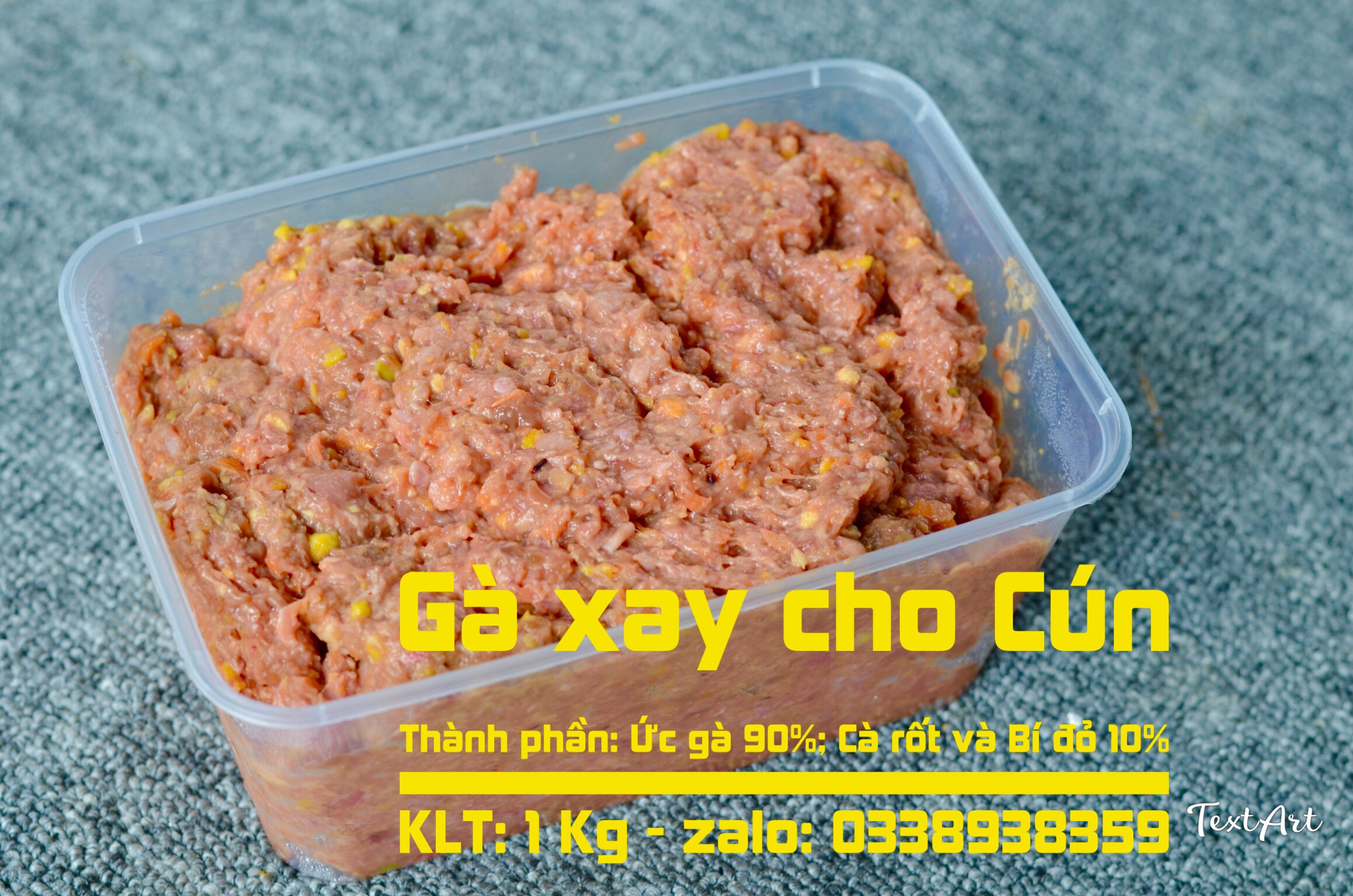 Gà xay rau củ
