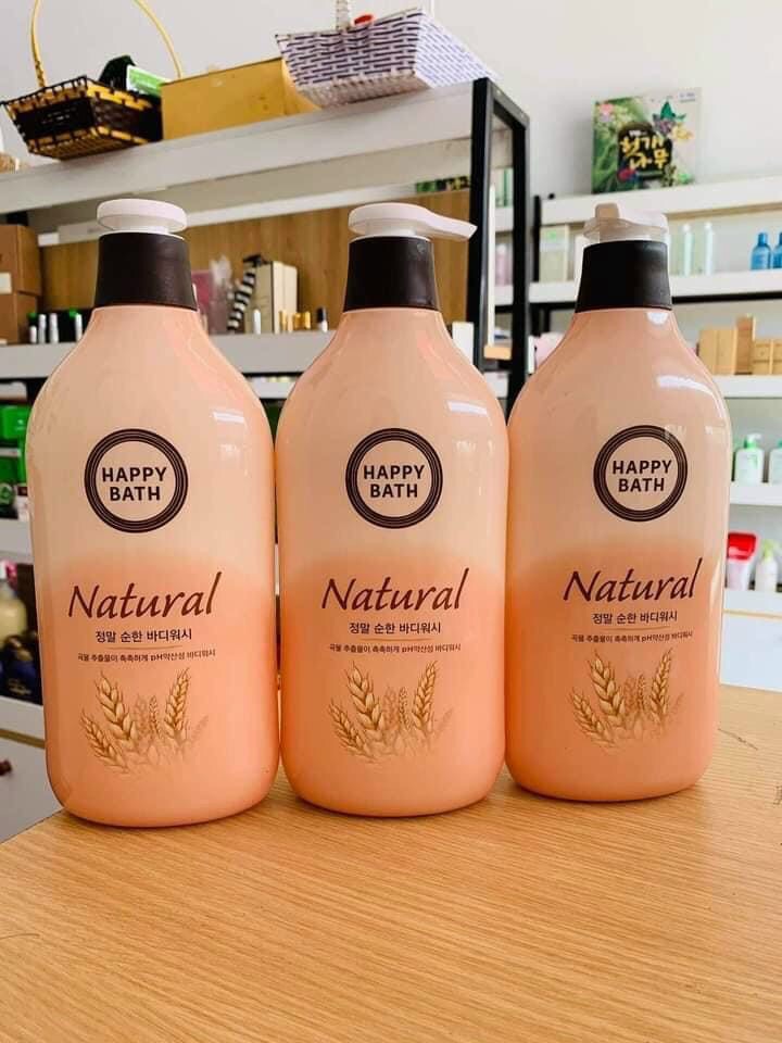 Sữa tắm lúa mạch happy bath natural chính hãng