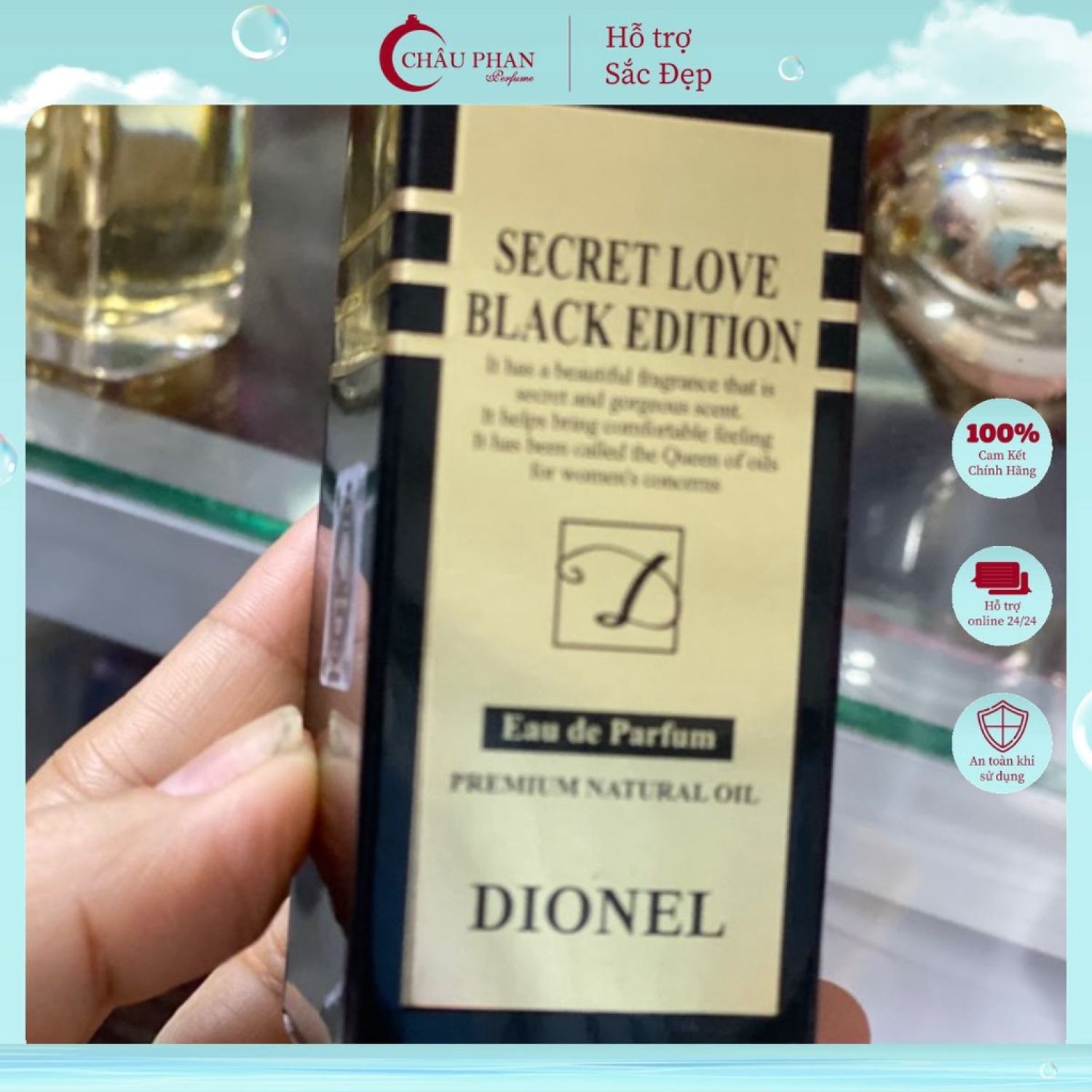Nước hoa vùng kín secret love black edition thương hiệu dionel