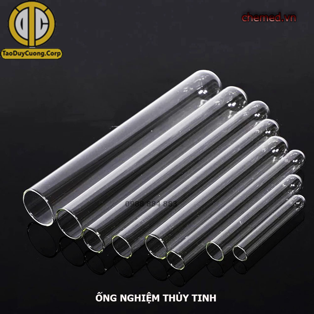 Ống nghiệm thủy tinh, ống thủy tinh chịu nhiệt dùng trong y tế, thí nghiệm