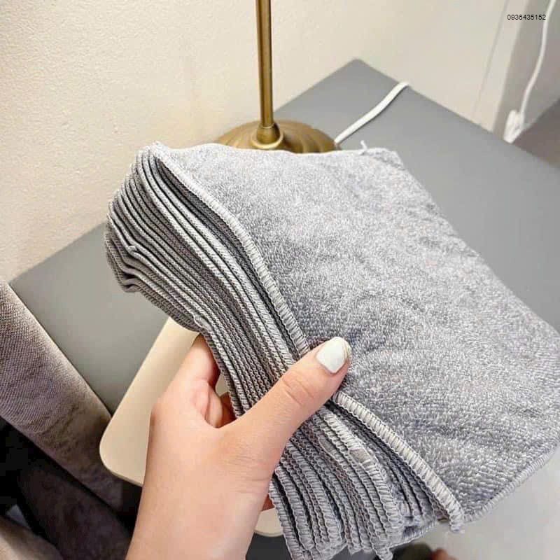 Set 10 khăn lau đa năng màu xám. khăn lau nhà bếp