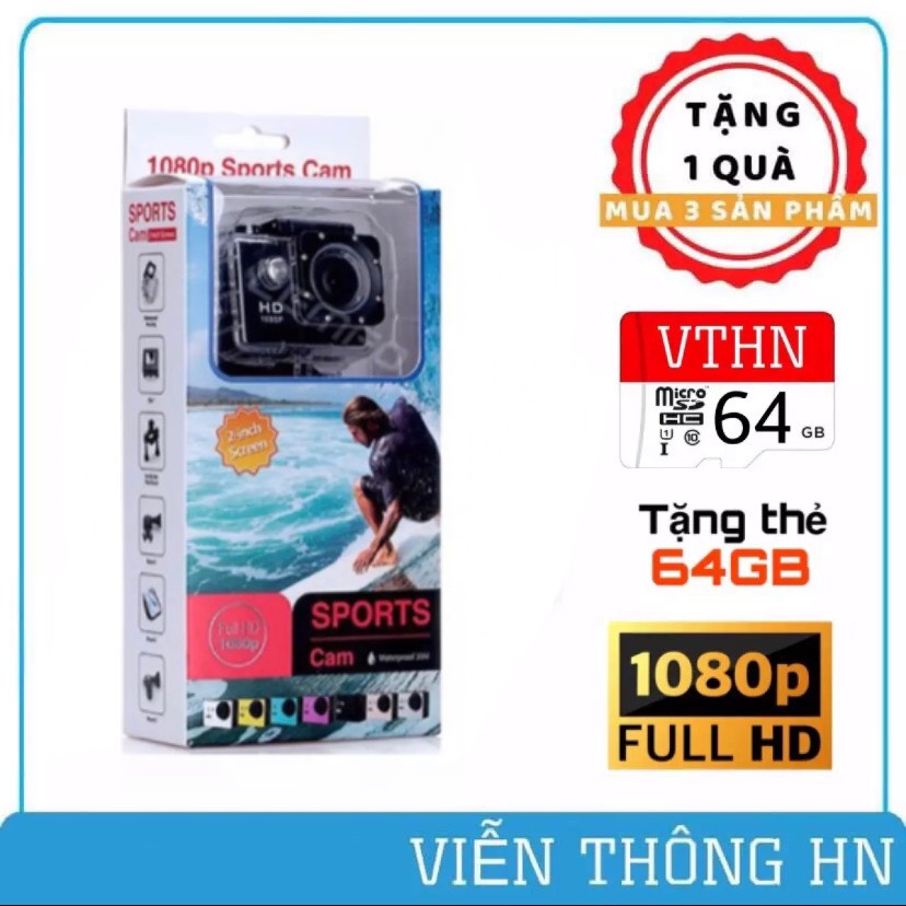[ TẶNG THẺ NHỚ 64GB ] Camera hành trình A9 full hd 1080p phiên bản 2.0 - camera chống sốc chống nước  ghi hình sắc nét phù hợp các phượt thủ