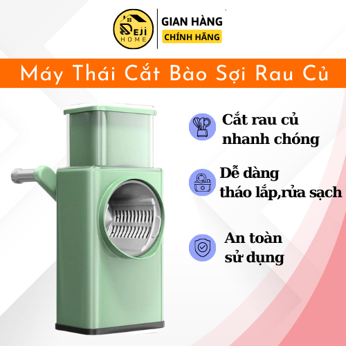 Máy nạo Rau củ, Máy Thái Lát Rau Củ, Bào Sợi, Bào Cắt Củ Quả Đa Năng Kèm 6 Lưỡi Dao Cắt, Tiện Dụng CHo Mọi Gia ĐÌnh