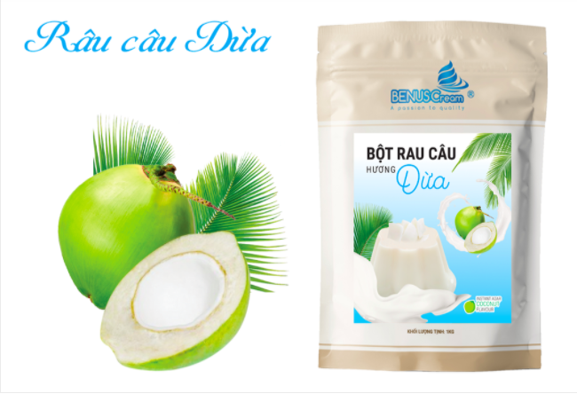 Bột làm thạch rau câu vị dừa - benuscream