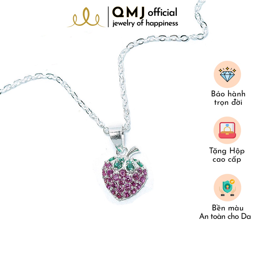 QMJ Dây chuyền bạc 925 cao cấp Dâu tây cho bé yêu thiết kế độc lạ, thích hợp với các bé thích sự độc và lạ trang sức thời trang nữ đẹp - QDL1613