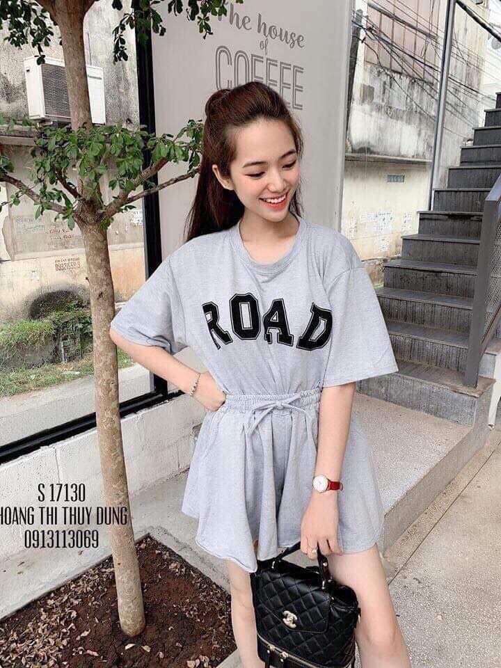 Set bộ đùi giả chân váy thiêu chữ siêu xinh
