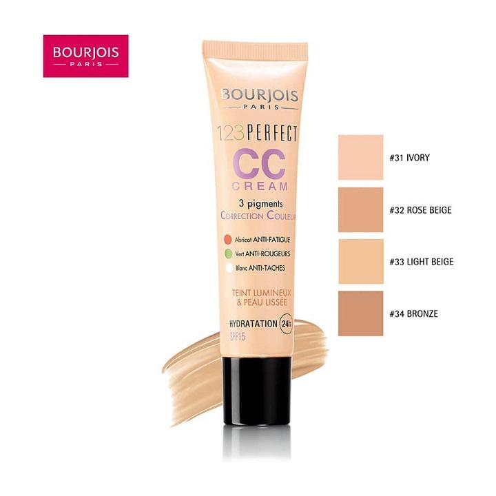 Kem nền Bourjois màu số 32 - 123 Perfec CC Cream SPF 15 No.32 Beige Clair 30ml