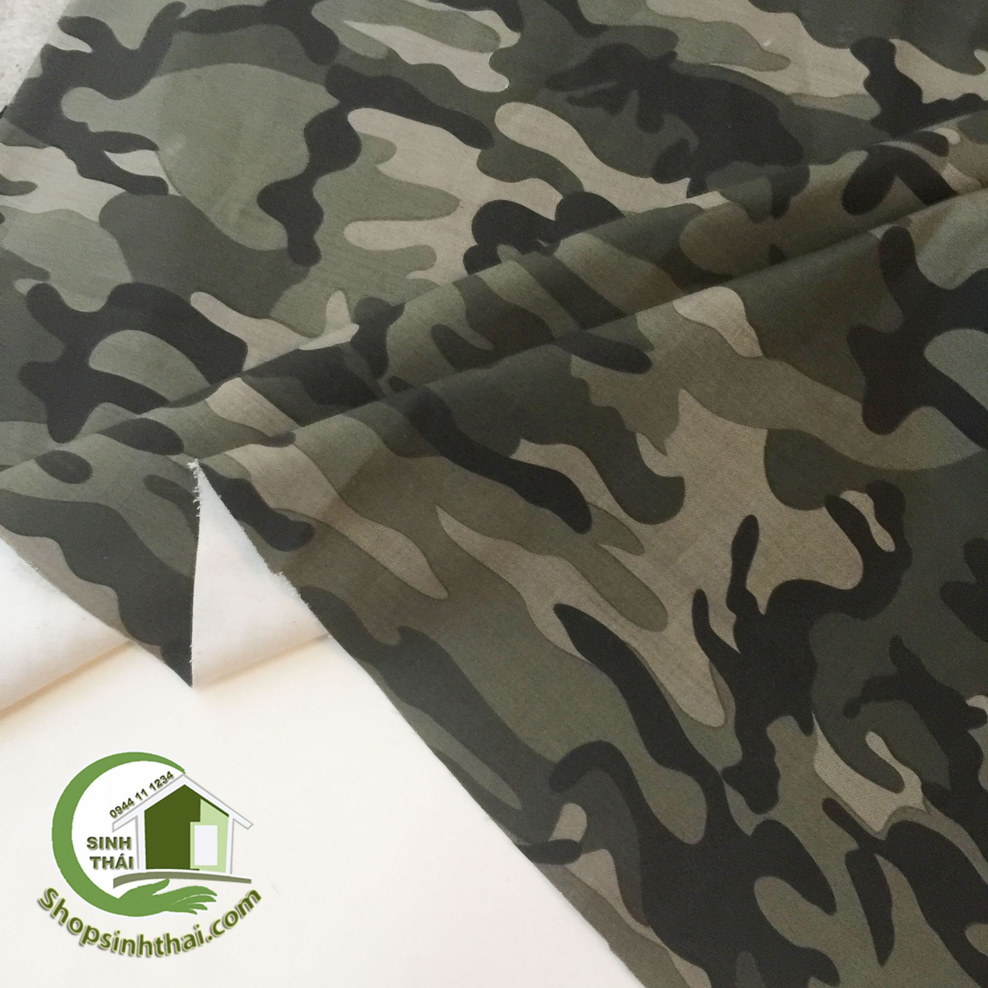 [HCM]Vải lính rằn ri may quần áo - vải thun cotton co giãn 2 chiều [ 50cm x khổ 130cm ]