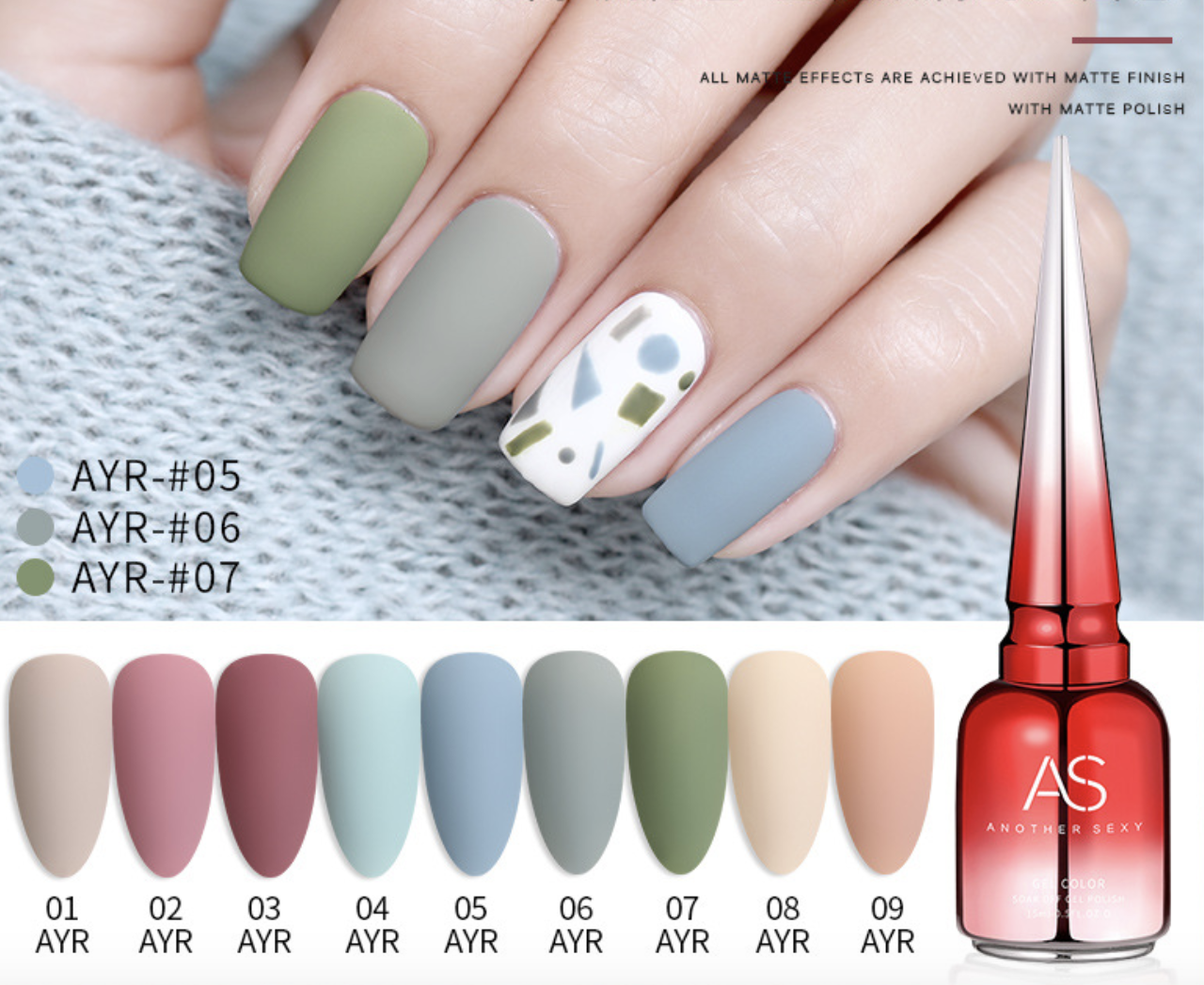 Sơn gel as mã ayr 15ml chính hãng