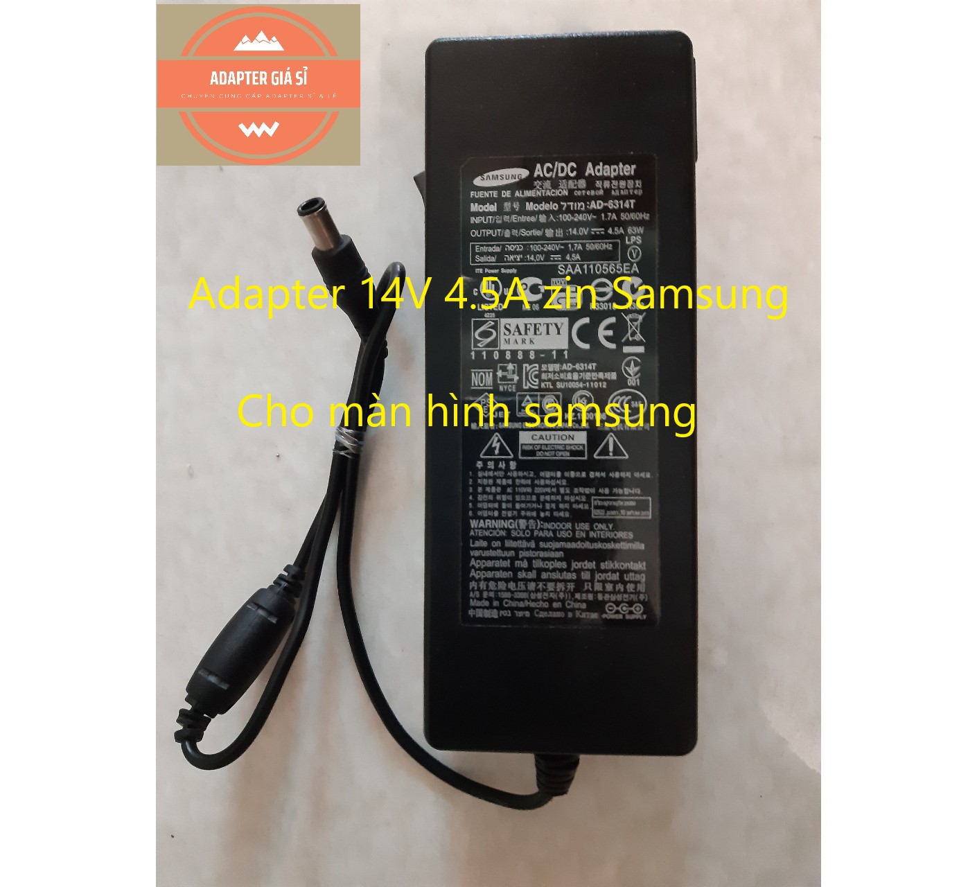 Adapter nguồn 14v 4.5a zin samsung
