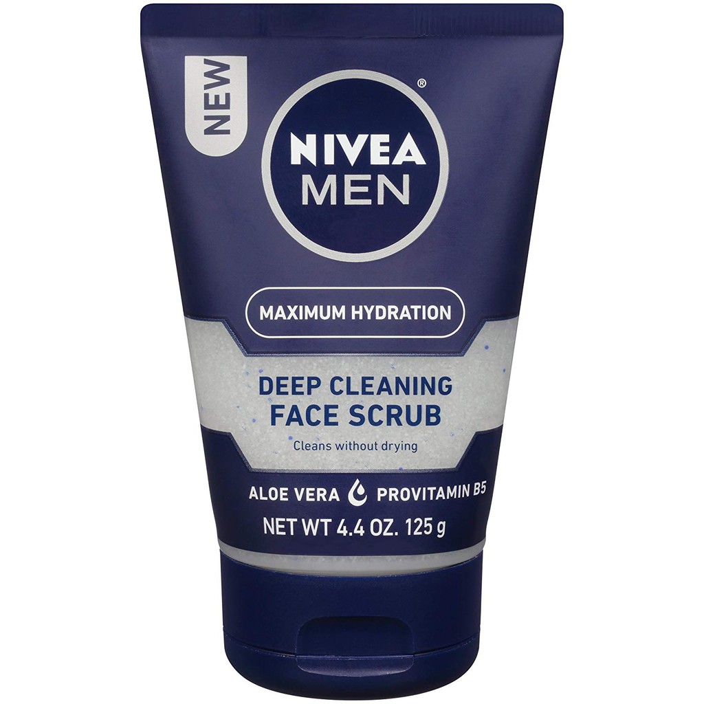 Gel rửa mặt dưỡng ẩm & sạch sâu cho nam giới NIVEA Men Maximum Hydration Deep Cleaning Face Scrub 125g