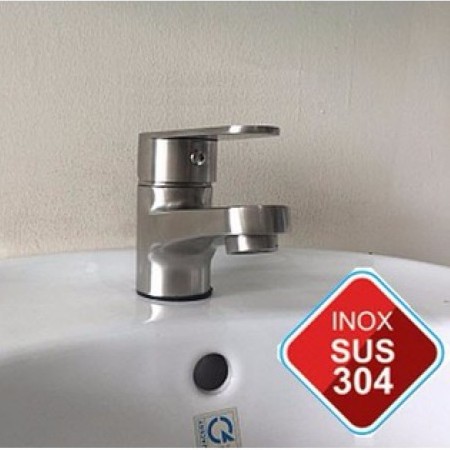 Vòi lavabo nóng lạnh inox 304 - vòi chậu rửa mặt sus304