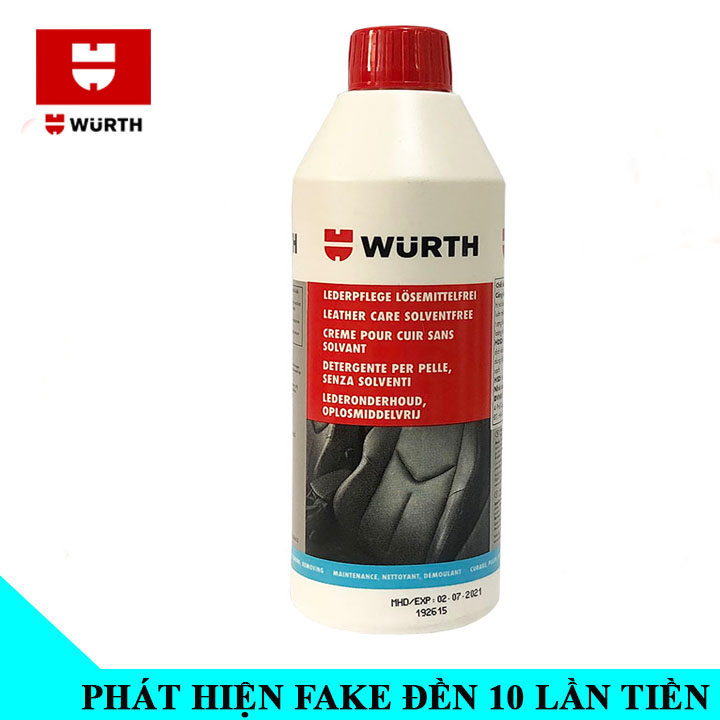 Dung dịch bảo dưỡng ghế da ô tô Wurth Leather care 500ml