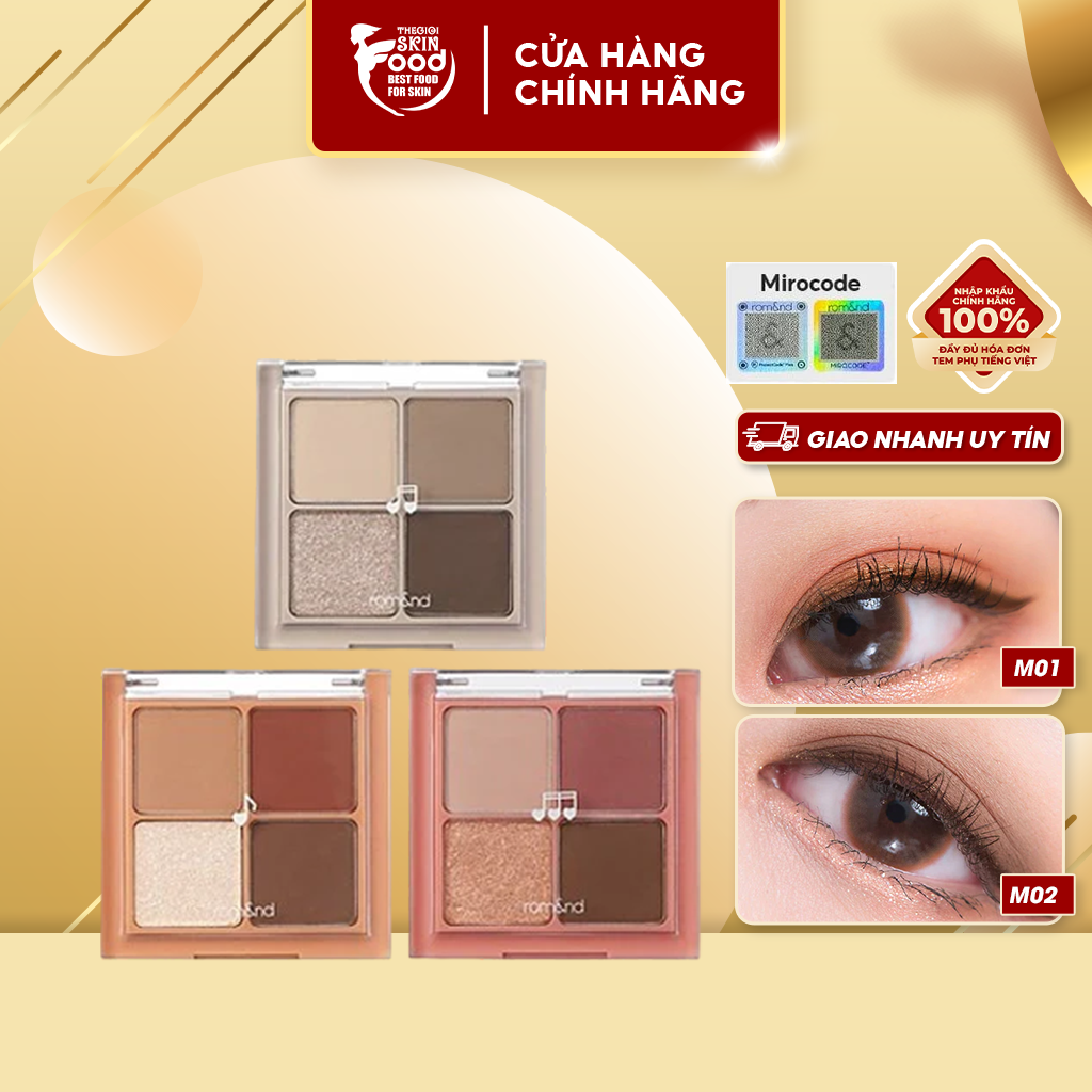 [PHIÊN BẢN MUSIC SERIES] Bảng Phấn Mắt 4 Ô Romand Better Than Eyes 7g