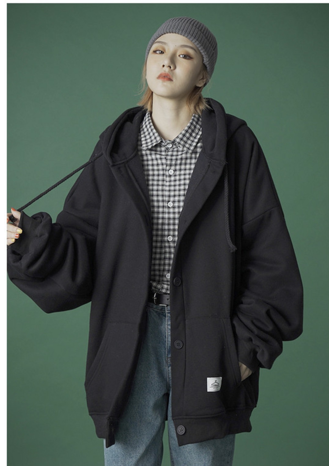 [HCM]ÁO KHOÁC HOODIE NỮ THỜI TRANG NÚT GÀI ĐỈNH CAO THỜI TRANG