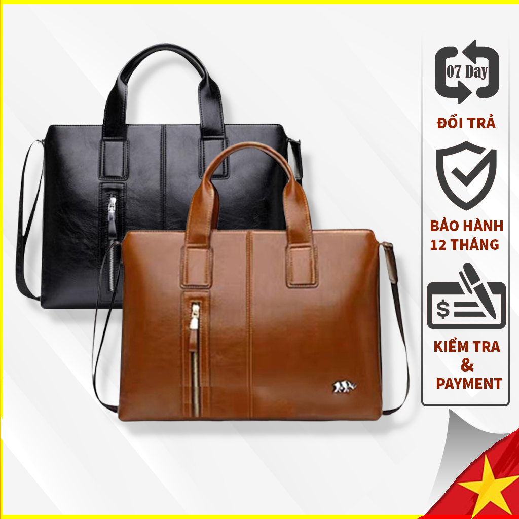 [BẢO HÀNH 12 THÁNG] Cặp Da Công Sở Cao Cấp Rhinos Life TZ13 - Túi Xách Da Đựng Laptop, Tài Liệu, Giấy Tờ