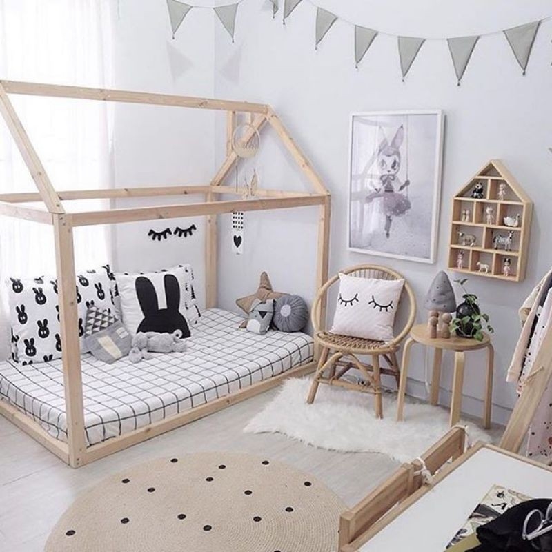 - giường cho bé ki decor xinh xắn giá rẻ - giường đơn cho bé