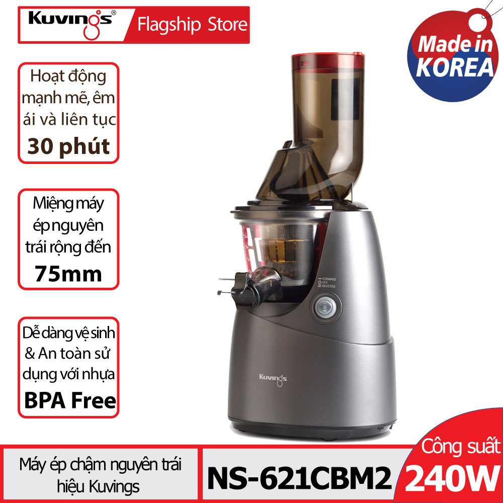 [Trả góp 0%]Máy ép trái cây tốc độ chậm Kuvings NS-621CBM2 (400ml) - Màu xám