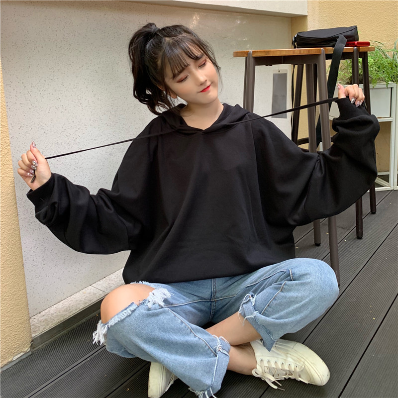 Áo hoodie basic trơn unisex , áo nỉ bông trơn đen
