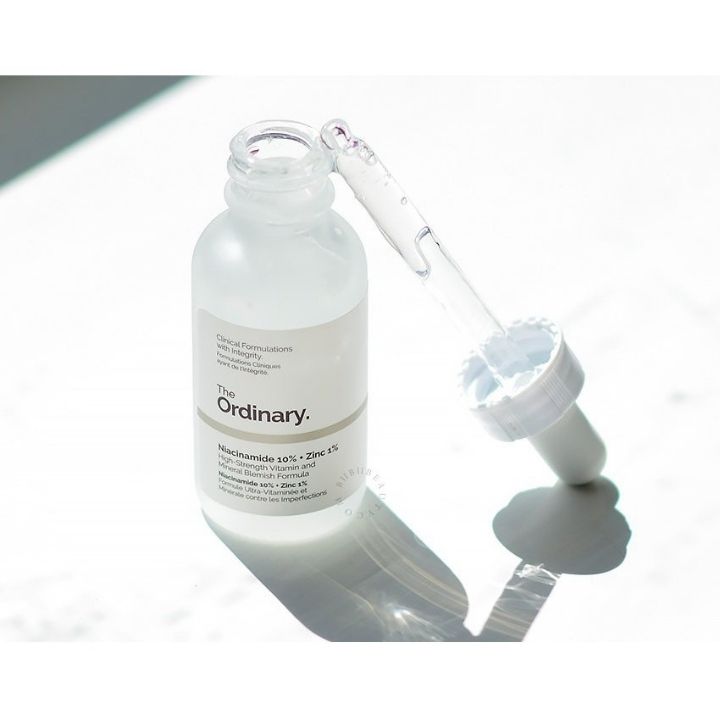 Serum The Ordinary Niacinamide 10%, Zinc 1% tinh chất giảm thâm, giảm mụn, se khít lỗ chân lông, điều tiết dầu nhơn và giúp sáng da