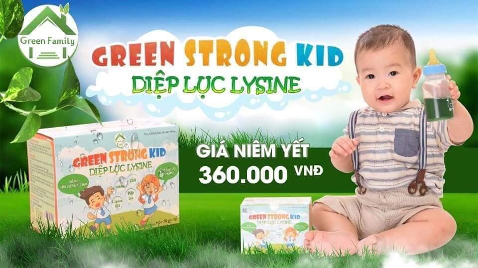 Diệp lục Kid Lysine,, hàng chuẩn hộp 20 gói