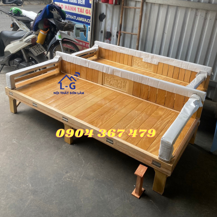 Giường gấp ghế gỗ đa năng - giường gấp ghế gỗ còng giá rẻ